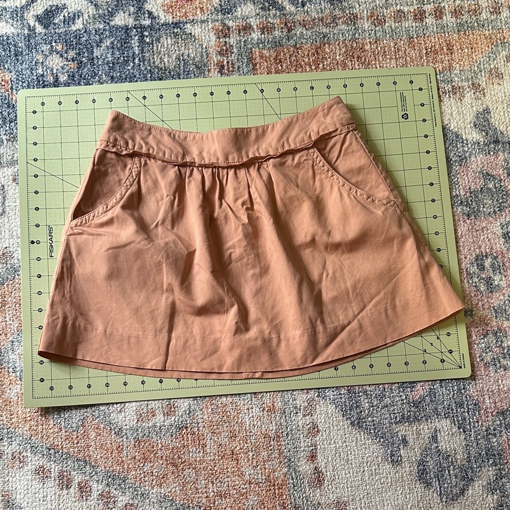 J. Crew Women's Cotton/Linen Mini Skirt in Apricot